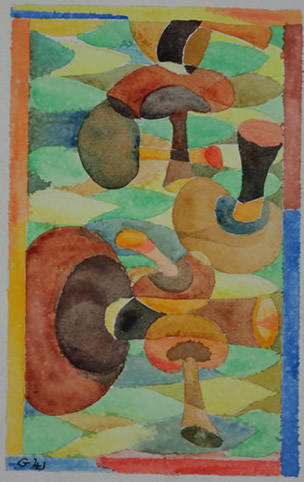 Art - Painting - Mushrooms